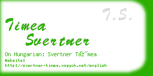 timea svertner business card